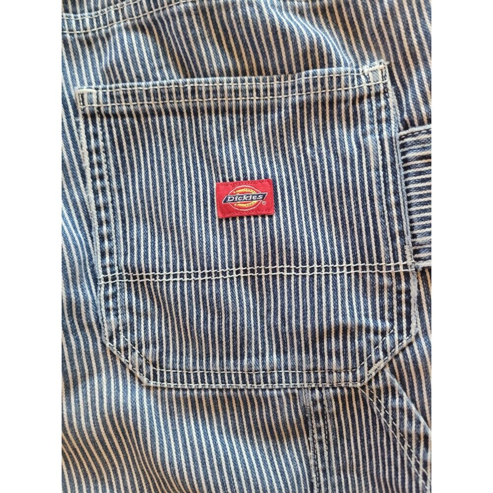 Dickies Women’s Hickory Stripe Carpenter Pants Railroad Jeans Size US 10